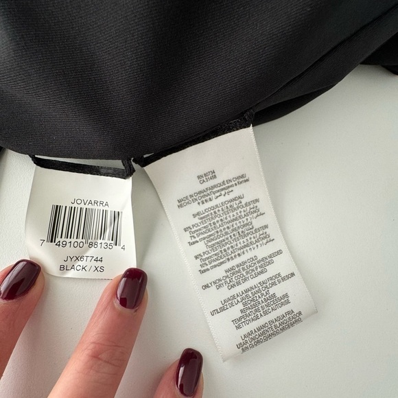 Maxi dress open low back scoop neck size XS Black sleeveless - Picture 4 of 6